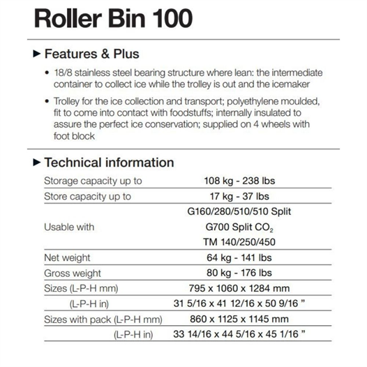 Brema 108 kg Araba Kapasiteli 64 kg Buz Haznesi – RB 100