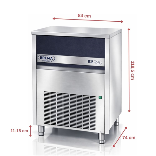 Brema 160 kg/gün Hazneli Ticari Küp Buz Makinesi – CB 1565 A HC