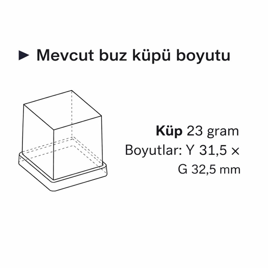 Brema 44 kg/gün Hazneli Ticari Küp Buz Makinesi – CB 416 A HC B-QUBE