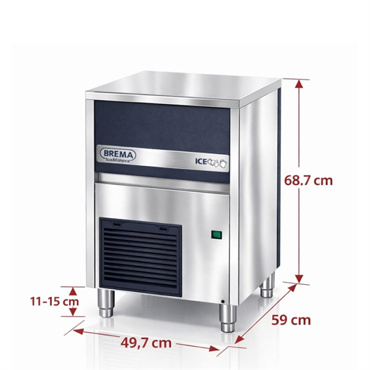 Brema 44 kg/gün Hazneli Ticari Küp Buz Makinesi – CB 416 A HC