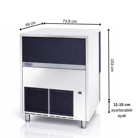 Brema 175 kg/gün Hazneli Kar Buz Makinesi – GB 1540 A HC