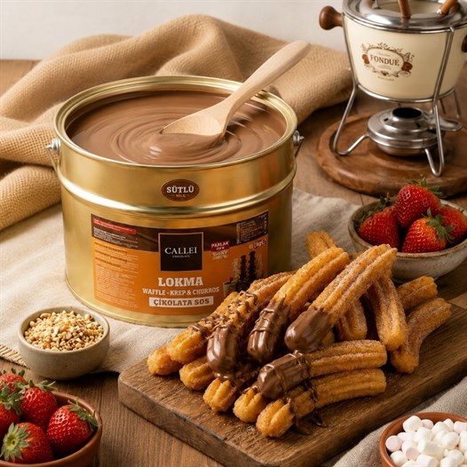 Callei Sütlü Şelale Fondü Churro Çikolatası 10 Kg