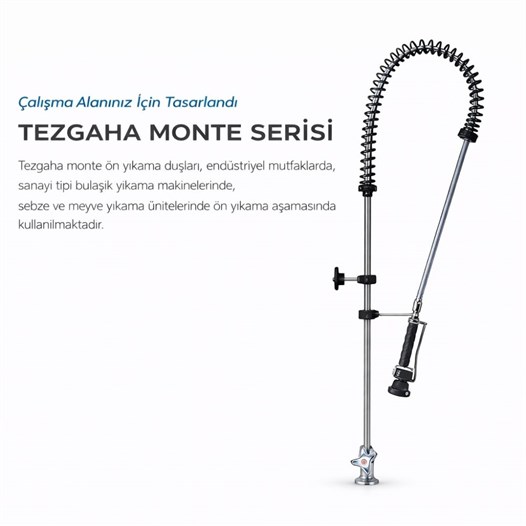 Cancan MT02 Tezgaha Monte Ara Musluklu Mutfak Bataryası