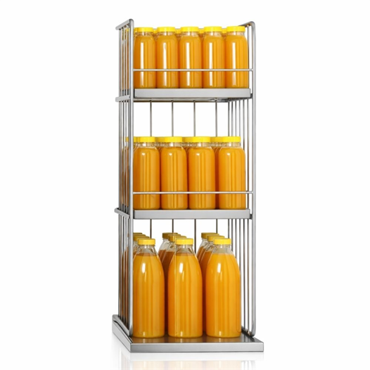 Cancan Paslanmaz 3 Raflı Şişe Standı