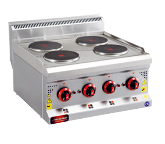 CSA Karacasan 600 Seri Set Üstü Elektrikli Dört Göz Ocak