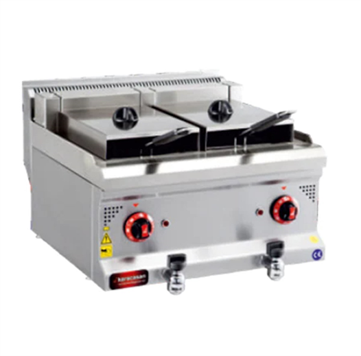 CSA Karacasan 600 Seri Çiftli Set Üstü Elektrikli Fritöz