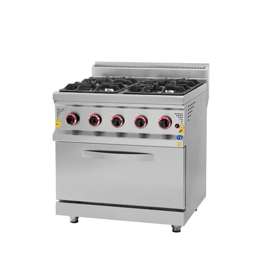 CSA Karacasan 700 Seri Tüplü Dört Gözlü Kuzineli Ocak80x70x85Cm