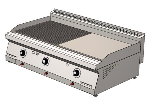 CSA Karacasan 120 cm 700 Seri Set Üstü Tüplü Yarı Kanallı Izgara
