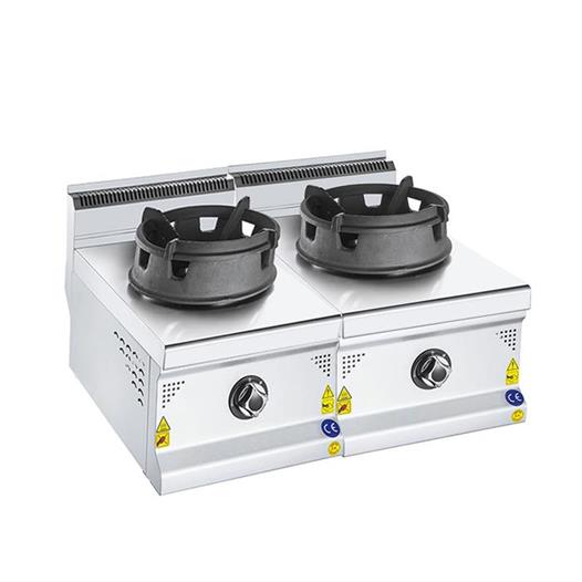 CSA Karacasan 700 Seri Set Üstü Çiftli Doğalgazlı Wok Ocak