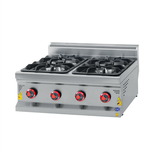CSA Karacasan 80 cm 700 Seri Set Üstü 4 Gözlü Doğalgazlı Ocak