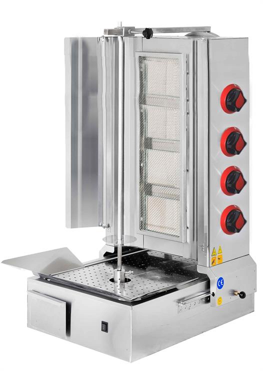 CSA Karacasan  Doğalgazlı 4 Radyanlı Alttan Motorlu Döner Ocağı Makinesi