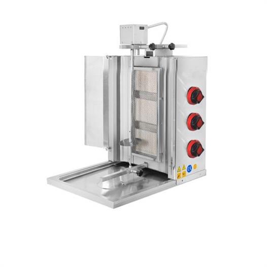 CSA Karacasan  Doğalgazlı 3 Radyanlı Üstten Motorlu Döner Ocağı Makinesi