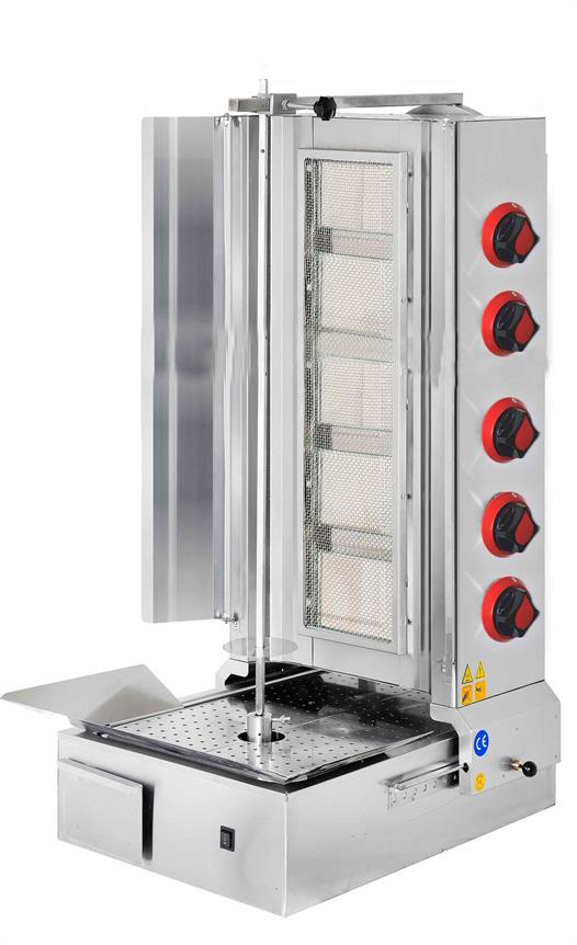 CSA Karacasan  Doğalgazlı 5 Radyanlı Alttan Motorlu Döner Ocağı Makinesi