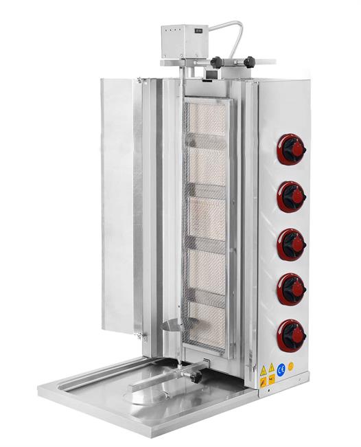 CSA Karacasan  Doğalgazlı 5 Radyanlı Üstten Motorlu Döner Ocağı Makinesi