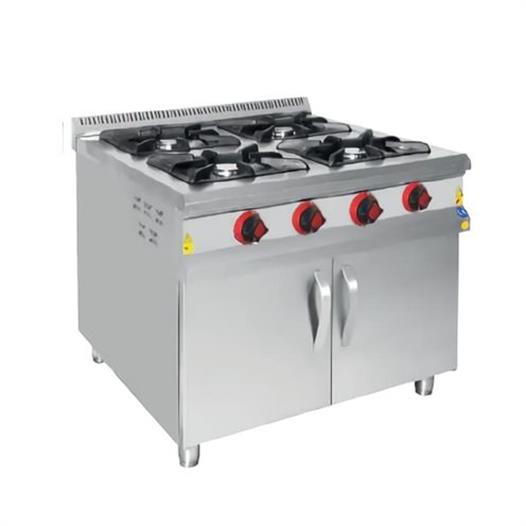 CSA Karacasan 80x80 Cm Tüplü 4 Lü Dolaplı Ocak