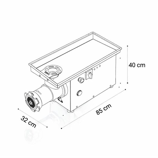HNC No 32 Sinir Ayıklamalı Paslanmaz Kıyma Makinesi 380V