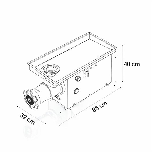 HNC No 32 Krom Kaplama Kıyma Makinesi 380V