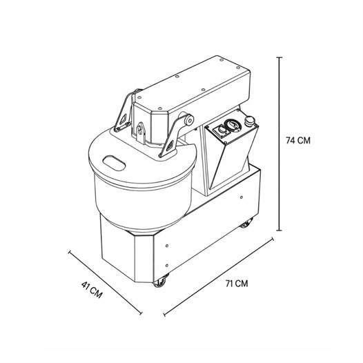 HNC 10 Kg Çift Devirli Spiral Hamur Yoğurma Makinesi 380V