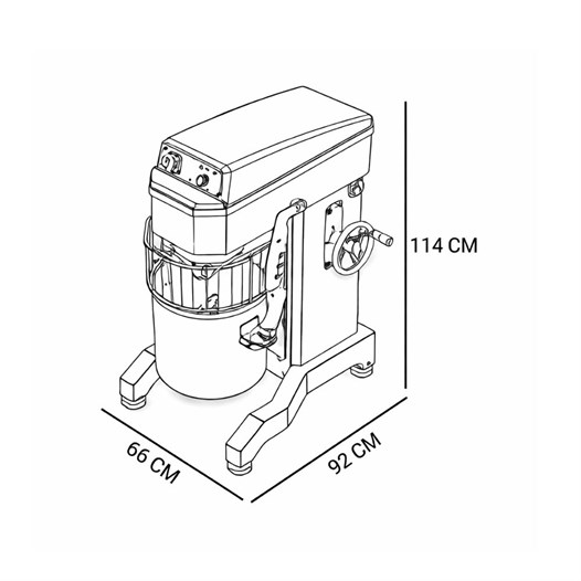 HNC 60 Litre Hız Kontrollü Planet Mikser 220V