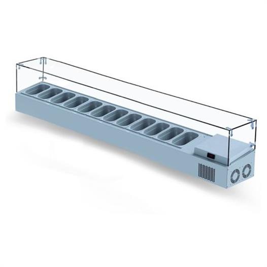 Iceinox Set Üstü Saladbar Cam Kapak GN 1/4-150: 12 Adet