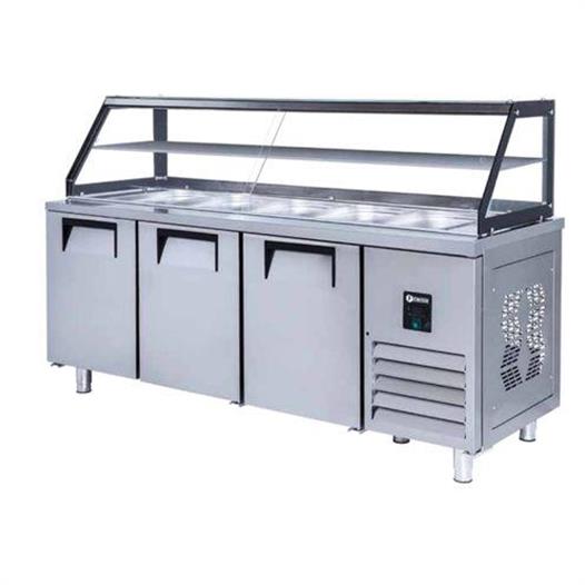 Iceinox Servis Buzdolabı 515 Lt 3 Kapılı Camlı