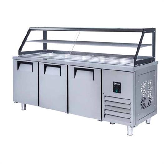 Iceinox Servis Buzdolabı 515 Lt 3 Kapılı Camlı