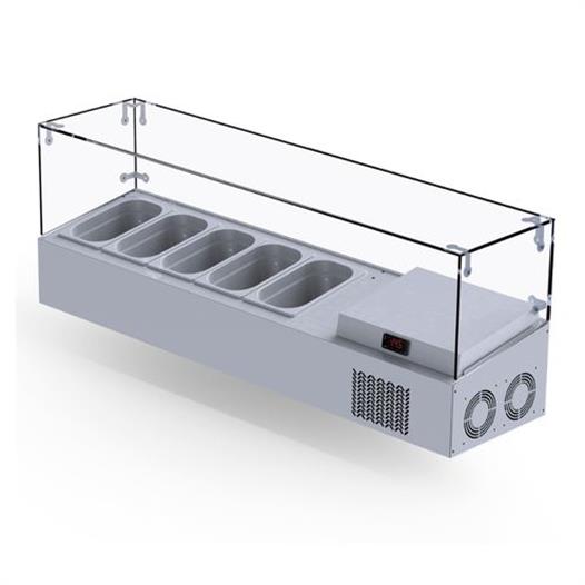 Iceinox Set Üstü Saladbar Cam Kapak GN 1/4-150: 5 Adet