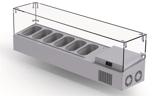 Iceinox Set Üstü Saladbar Cam Kapak GN 1/4-150: 6 Adet