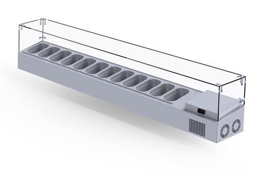 Iceinox Set Üstü Saladbar Cam Kapak GN 1/4-150: 12 Adet