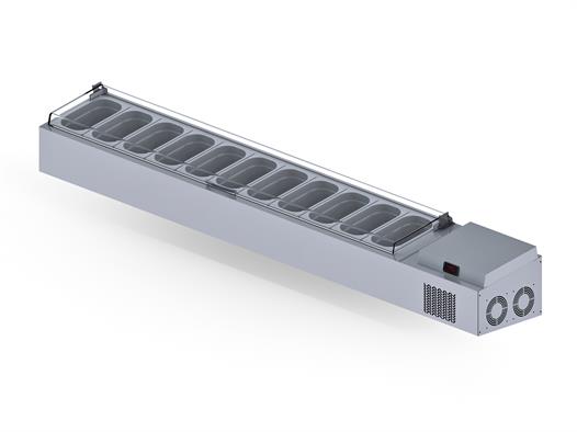 Iceinox Set Üstü Saladbar Pleksi Kapak GN 1/4-150: 11 Adet