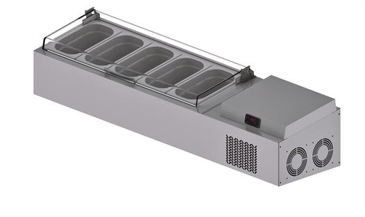 Iceinox Set Üstü Saladbar Pleksi Kapak GN 1/4-150: 5 Adet 