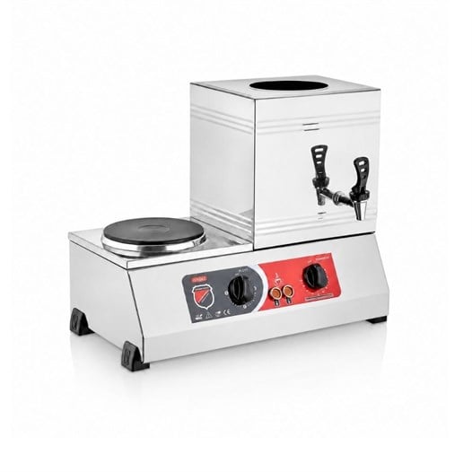 Silverinox Elektrikli 15lik - 1 Demlikli 13 Litre Çay Ocağı - Pleytli