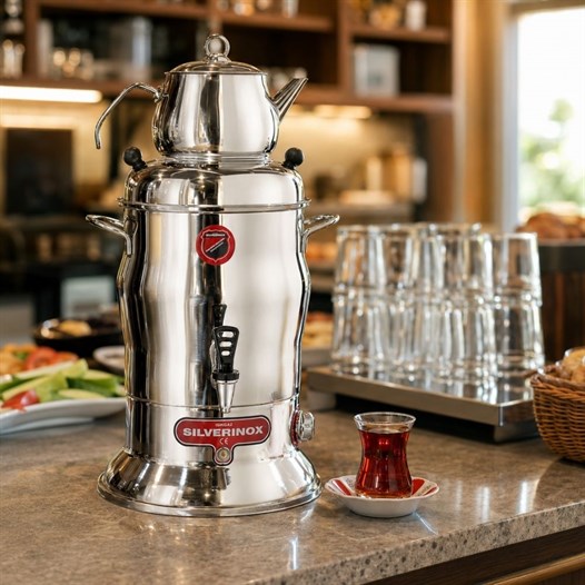 Işıkgaz Silver 16 Litre Tek Demlik Çay Semaveri Otomatı Makinesi
