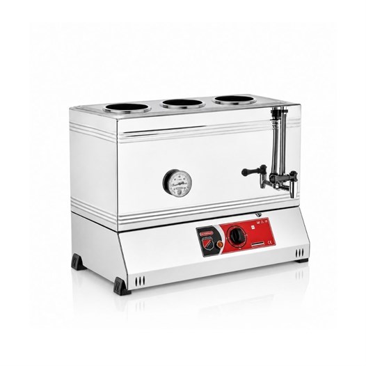 Silverinox Elektrikli 60lık - 3 Demlikli 33 Litre Çay Ocağı - Pleytsiz