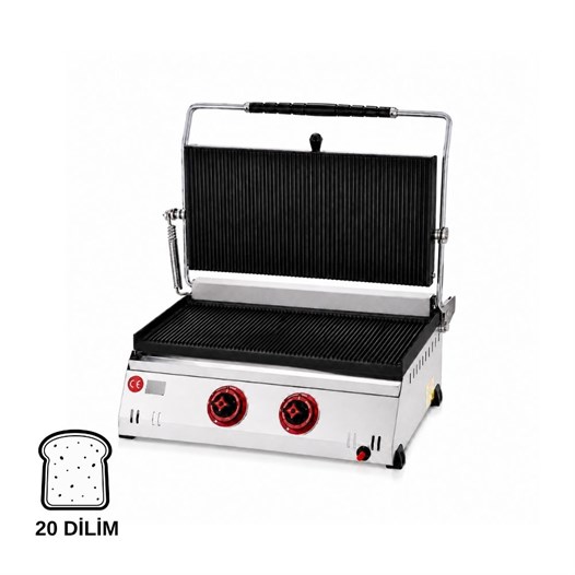 Silverinox Doğalgazlı 20 Dilim Döküm Tost Makinesi