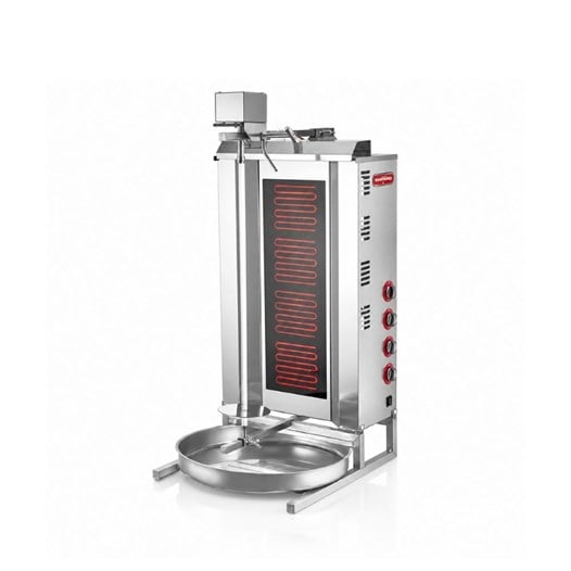Silverinox Elektrikli 4 Radyan Üstten Motorlu Döner Makinesi 220V