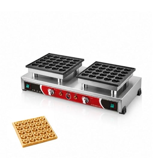Işıkgaz Silver Elektrikli Çiftli Kalpli Bubble Waffle Makinesi