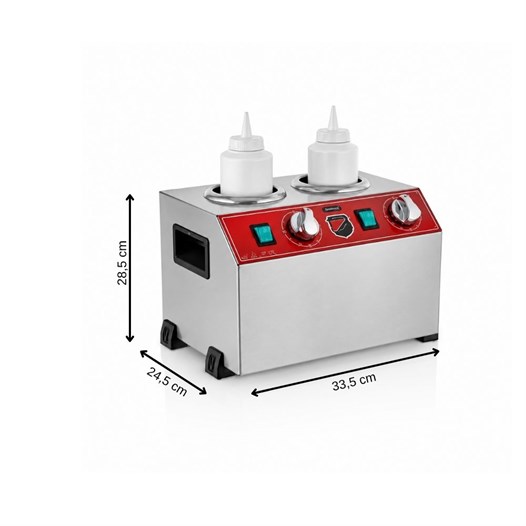 Silverinox Elektrikli 2li Isıtıcılı Sosluk