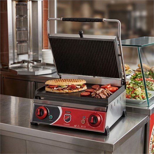 Silverinox Elektrikli 16 Dilim Altı Düz Döküm Tost Makinesi