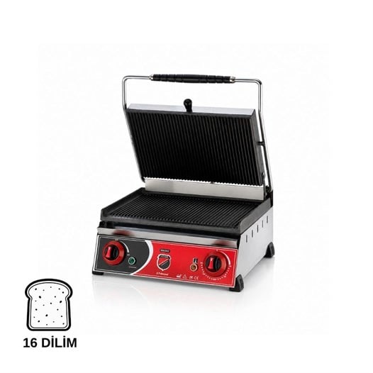 Silverinox Elektrikli 16 Dilim Döküm Tost Makinesi