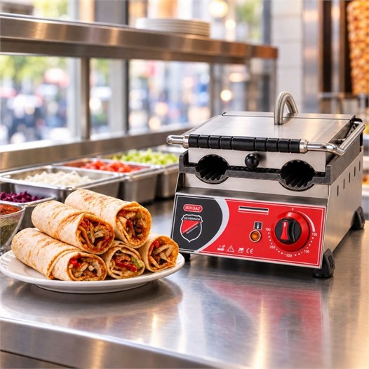 Silverinox Elektrikli 2li Dürüm Döküm Tost Makinesi