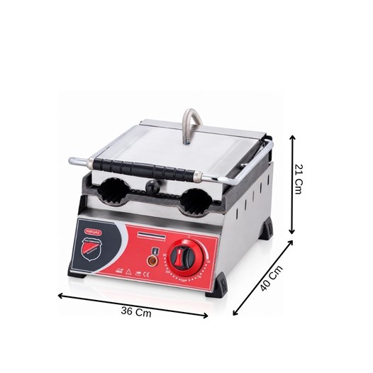 Silverinox Elektrikli 2li Dürüm Döküm Tost Makinesi