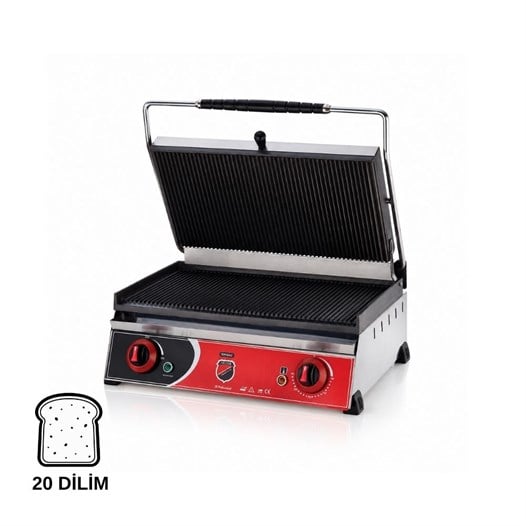 Silverinox Elektrikli 20 Dilim Döküm Tost Makinesi