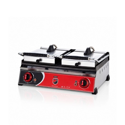 Silverinox Elektrikli 20 Dilim Çift Kapak Döküm Tost Makinesi