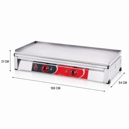 Silverinox Tüplü Set Üstü Düz Pleyt Izgara 100 Cm