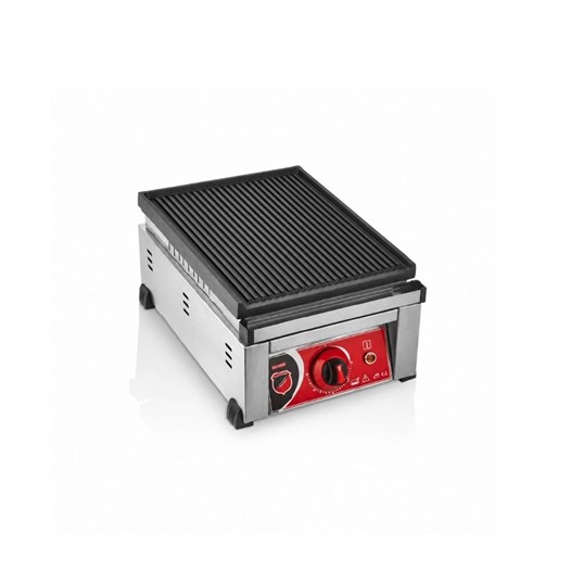 Silverinox Elektrikli Set Üstü Döküm Oluklu Izgara 30 Cm 220V