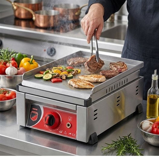 Silverinox Elektrikli Set Üstü Düz Pleyt Izgara 30 Cm 220V