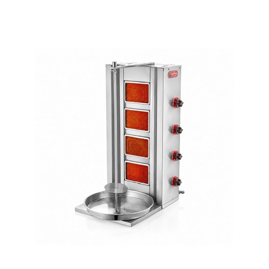 Silverinox Doğalgazlı 4 Radyan Döner Makinesi