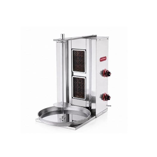 Silverinox Doğalgazlı 2 Radyan Döner Makinesi