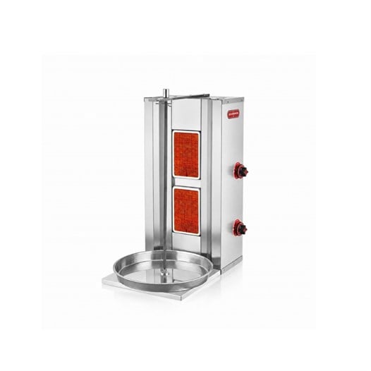 Silverinox Doğalgazlı 2 Radyan Döner Makinesi